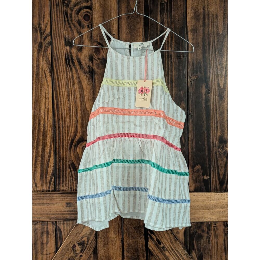 NWT Entro womens sz Medium sleeveless multicolor summer tank top